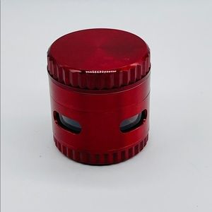 Exotic Red herb grinder 50mm with scrapper